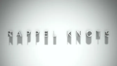 Rappel knots 3D title animation white text on a white background Stock Footage 299428839