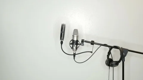 Rapper Getting Ready in Recording Studio Stock Footage 91867117