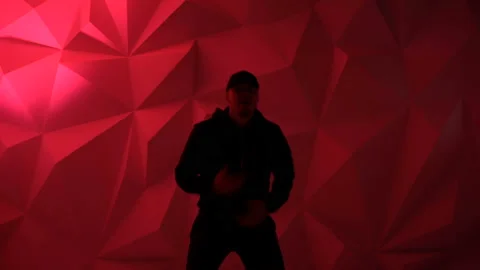 Rapper guy rap in front of the camera Video stock 115952158