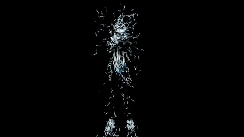 Rapper with Particles Effect - Electricity  Stock Footage 248725666