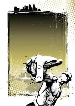 Rapper poster background Stock Illustration