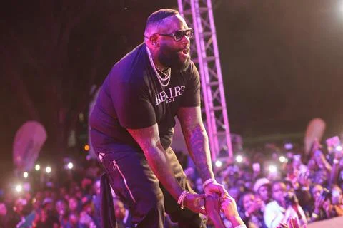 Rapper Rick Ross performs in Nairobi, Kenya - 28 Apr 2018 Foto stock