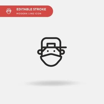Rapper Simple vector icon. Illustration symbol design template for web mobile Stock Illustration