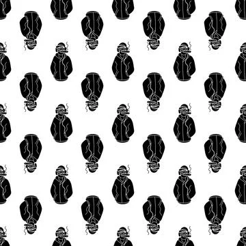 Rapper smoking pattern seamless vector Stock Illustration