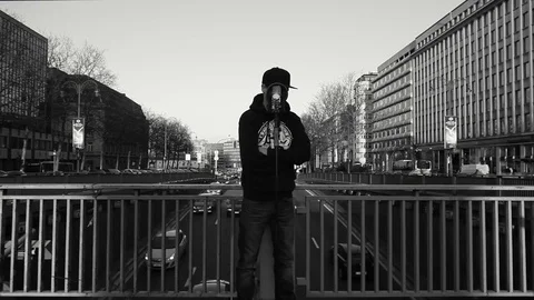 Rapper timelaps street wide Brussels Stock Footage 80445573