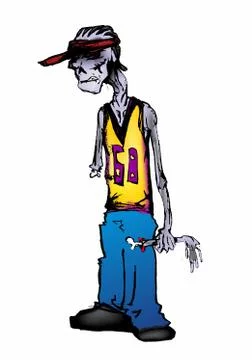 Rapper zombie Stock Illustration