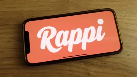 Rappi logo displayed on mobile phone | Stock Video | Pond5