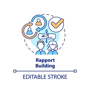 Rapport building concept icon Ilustración de archivo