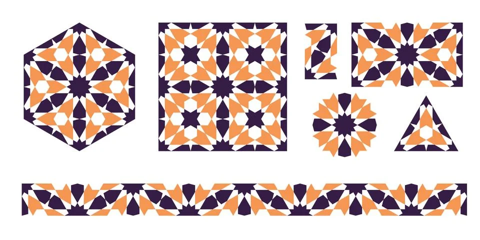 Rapports for Geometric Islamic Pattern Stock Illustration