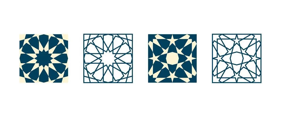 Rapports for Geometric Islamic Pattern Stock Illustration