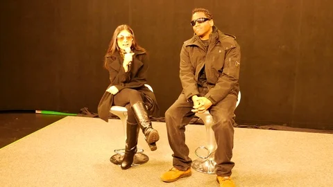 Rapstar interview Video stock 74196306