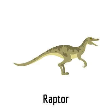 Raptor icon, flat style. Stock Illustration