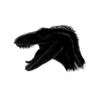 Raptor, velociraptor dinosaurs dark art Stock Illustration