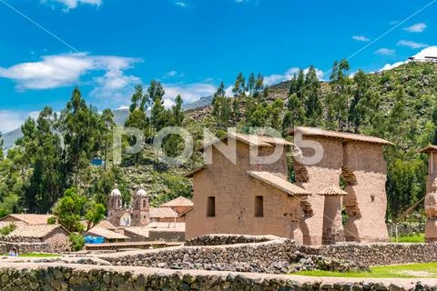 Raqchi, an Inca archaeological site in Cusco Region Peru Stock Photos