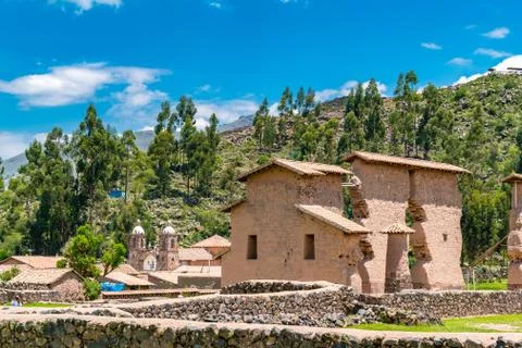 Raqchi, an Inca archaeological site in Cusco Region Peru Stock Photos