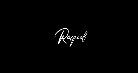 Raquel Woman's Name in Cursive Typograph... | Stock Video | Pond5