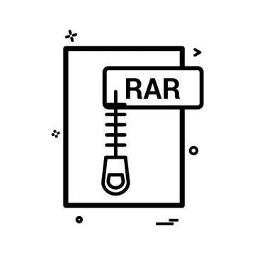 Rar file format icon vector design Stockillustratie