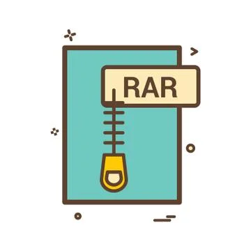 Rar file format icon vector design Stockillustratie