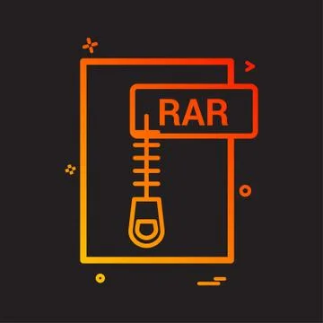 Rar file format icon vector design Illustrazione stock