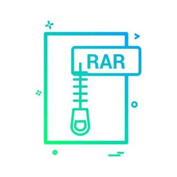 Rar file format icon vector design Illustrazione stock