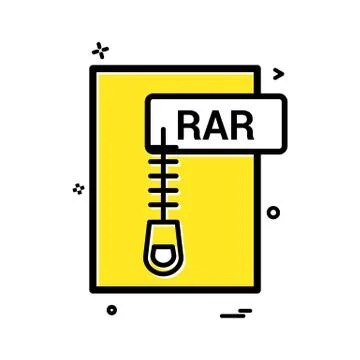 Rar file format icon vector design Stockillustratie
