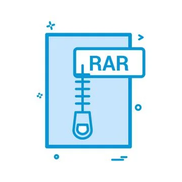 Rar file format icon vector design Ilustración de archivo