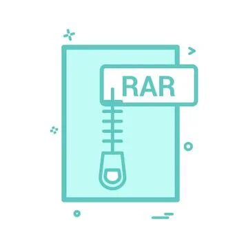 Rar file format icon vector design Ilustración de archivo