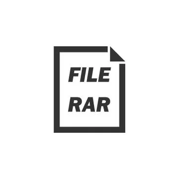RAR File icon flat Stock Illustration