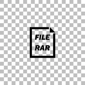 RAR File icon flat Illustrazione stock