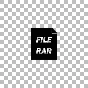 RAR icon flat Stock Illustration