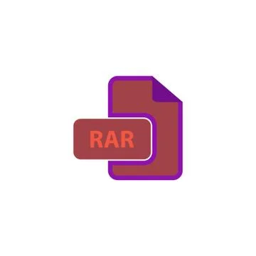 RAR Icon Vector Stock Illustration