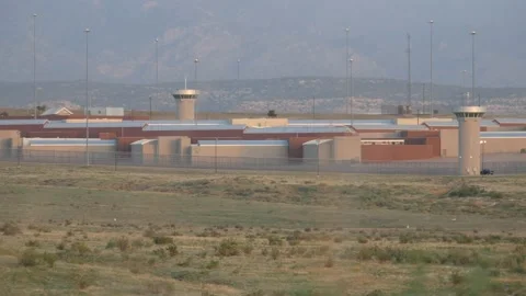 *Rare*  America's most secure prison: ADX "Supermax" Florence, Colorado Stock Footage 197641139