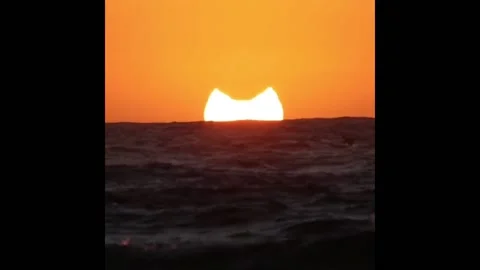 Rare Black Moon Solar Eclipse Delights Skygazers In South America 2 Stock Footage 198880028