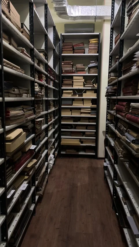 Rare Book Depository Stock Footage 307869669