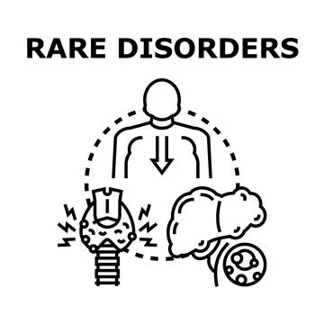 Rare disorders concept affecting human health medical problem Stock Illustration