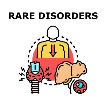 Rare disorders concept affecting human health medical problem Stock Illustration