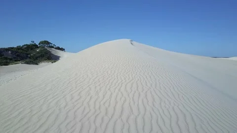 Rare drone video of Little Sahara desert in Kangaroo Island, South Australia Stock Footage