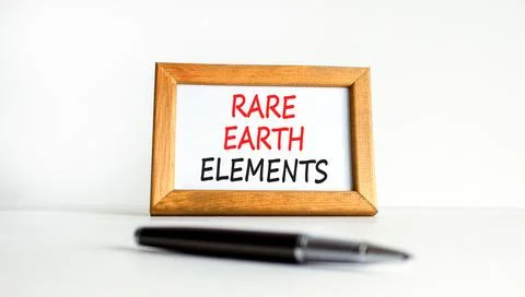 Rare earth elements symbol. Concept words Rare earth elements on beautiful wo Stock Photos
