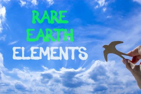 Rare earth elements symbol. Concept words Rare earth elements. Beautiful bl.. Stock Photos