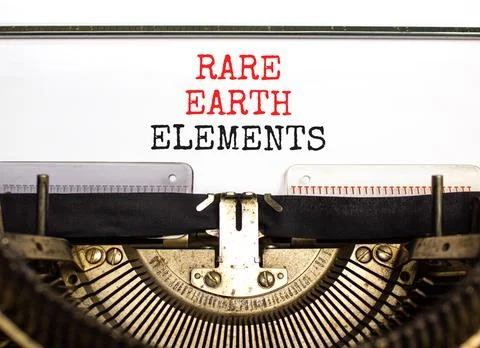 Rare earth elements symbol. Concept words Rare earth elements typed on beauti Stock Photos