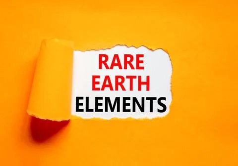 Rare earth elements symbol. Concept words Rare earth elements on beautiful .. Stock Photos