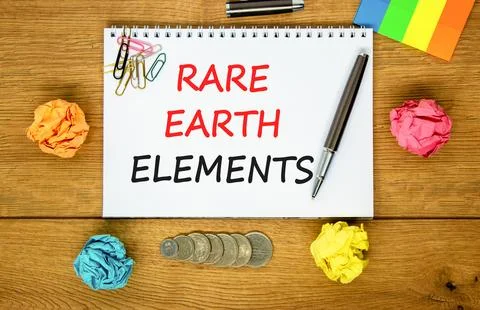 Rare earth elements symbol. Concept words Rare earth elements on beautiful .. Stock Photos