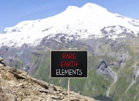 Rare earth elements symbol. Concept words Rare earth elements on beautiful .. Stock Photos