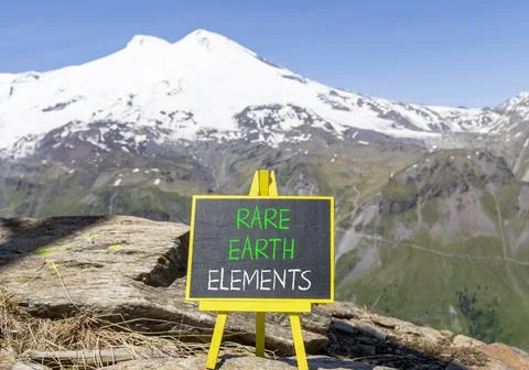 Rare earth elements symbol. Concept words Rare earth elements on beautiful .. Stock Photos
