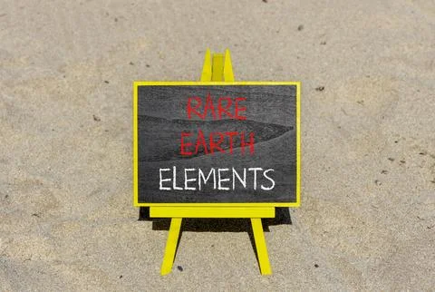 Rare earth elements symbol. Concept words Rare earth elements on beautiful .. Stock Photos