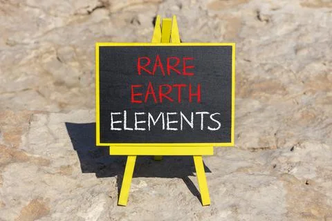 Rare earth elements symbol. Concept words Rare earth elements on beautiful .. Stock Photos