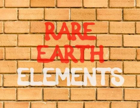 Rare earth elements symbol. Concept words Rare earth elements on beautiful .. Stock Photos
