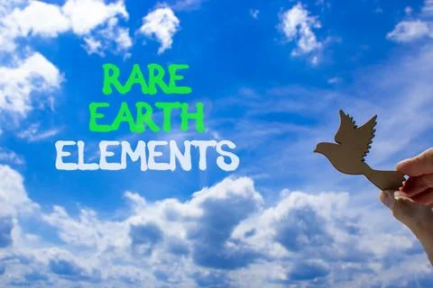 Rare earth elements symbol. Concept words Rare earth elements. Beautiful bl.. Stock Photos