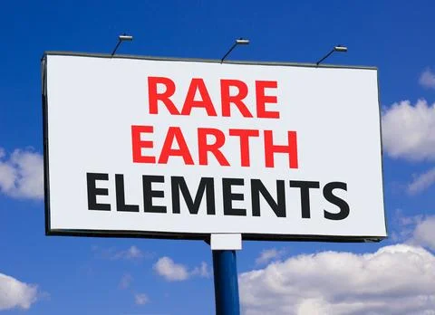 Rare earth elements symbol. Concept words Rare earth elements on beautiful .. Stock Photos