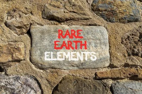 Rare earth elements symbol. Concept words Rare earth elements on beautiful .. Stock Photos